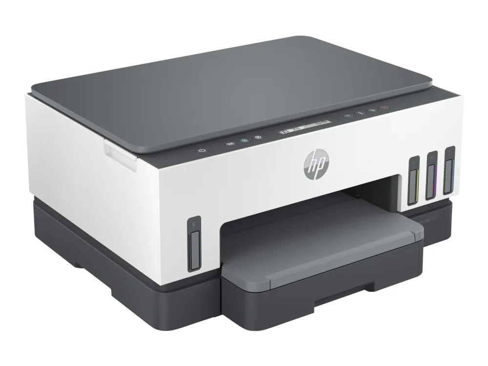 HP Smart Tank 7005 All-in-One - Multifunktionsprinter - farve - blækprinter - kan genopfyldes - Letter A (216 x 279 mm)/A4 (210 x 297 mm) (original) - A4/Legal (medie) - op til 15 spm (udskriver) - 250 ark - USB 2.0, Wi-Fi(ac), Bluetooth