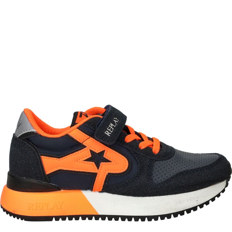 Replay Fiber JR 7 Sneakers Blauw Jongens