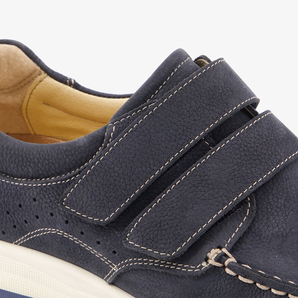 Van Beers leren heren instappers blauw