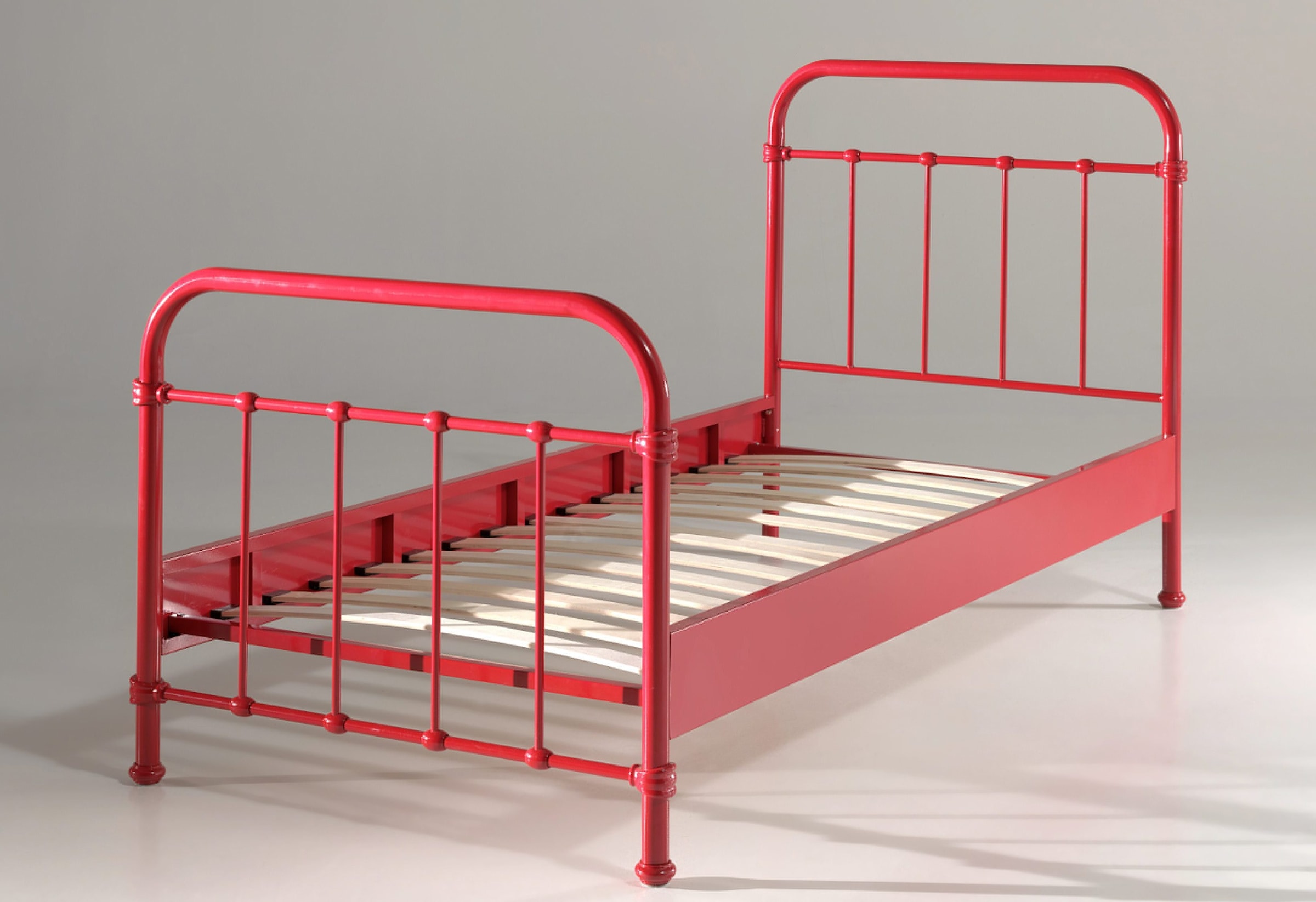 Vipack Einzelbett »New York, Bettgestell Metall, pulverbeschichtet, in zeitlosem Design« H/T ca. 100x210cm, inkl. Lattenrost, sehr stabil gebaut,  zwei Breiten und mehrere Farben zu Auswahl