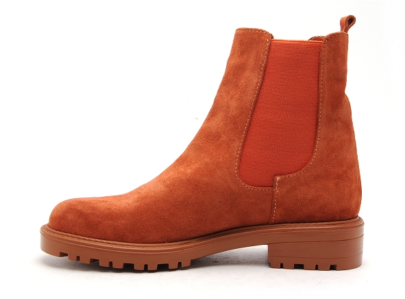 Coco abricot boots bottine plates femme robier orange