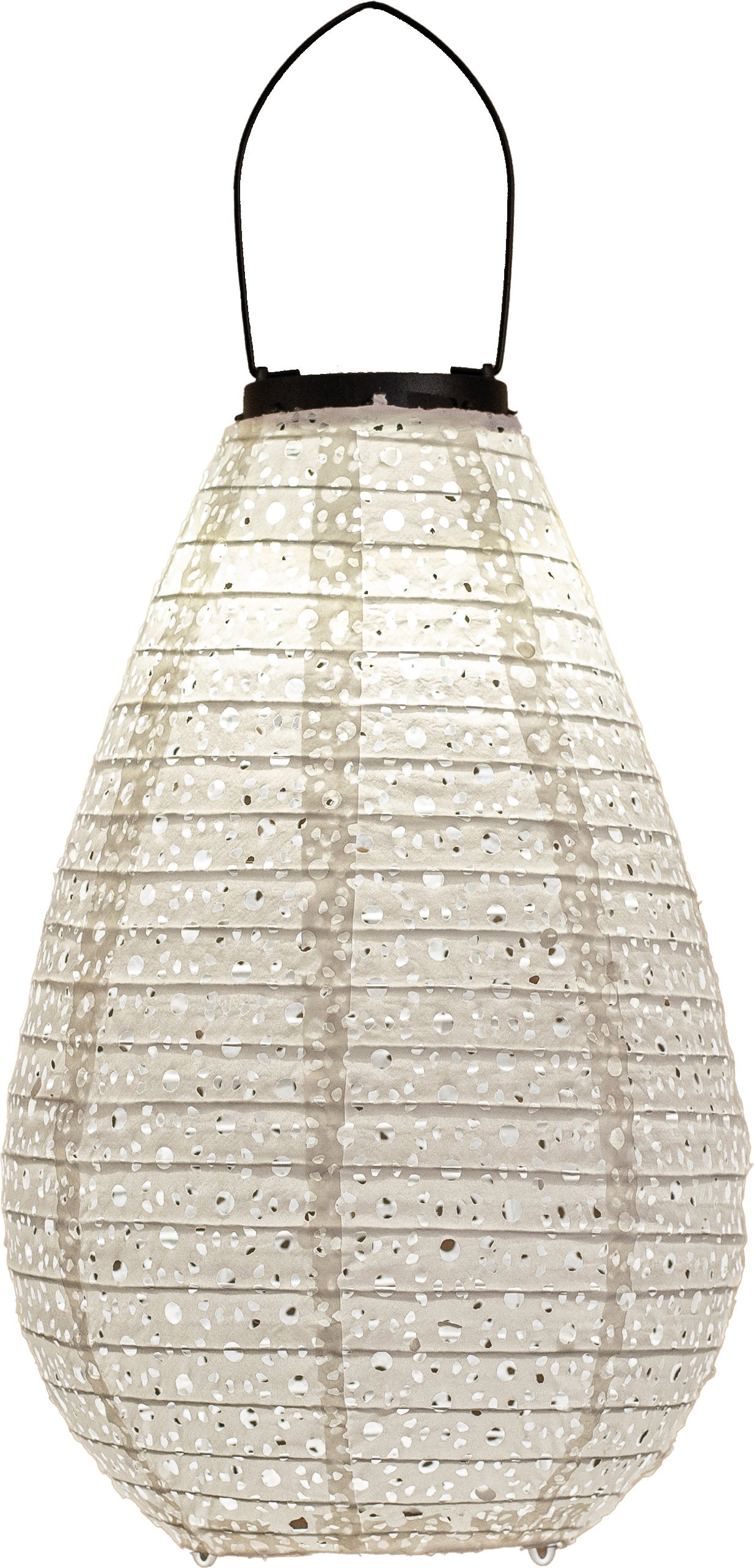 Solar lampion Marrakesh wit D 20 H 29 cm