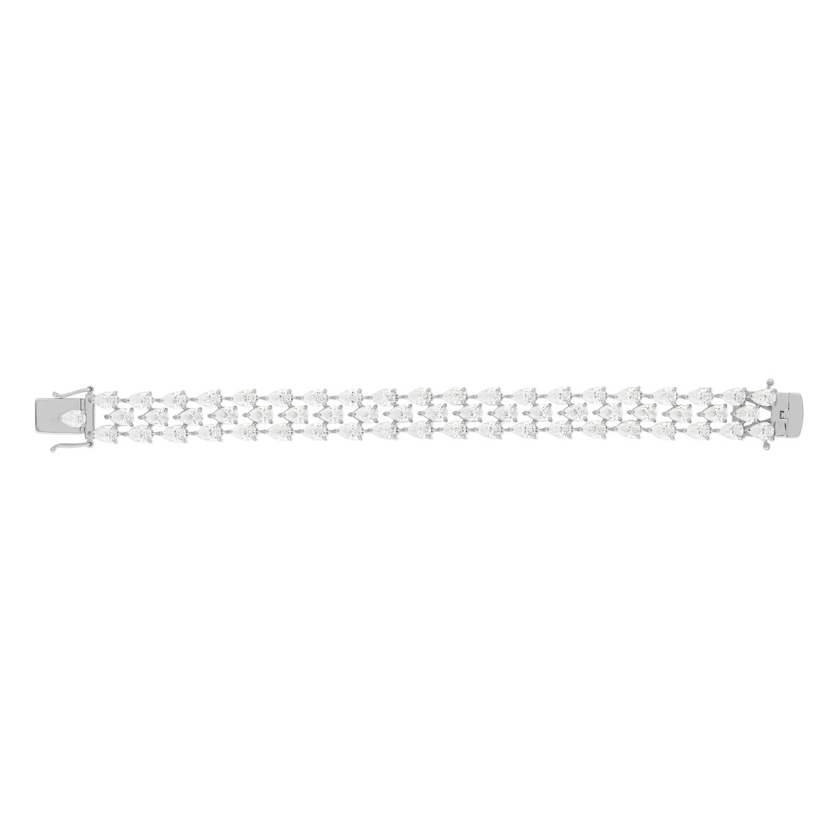 Bracelet argent 925 zirconias 16.5 cm