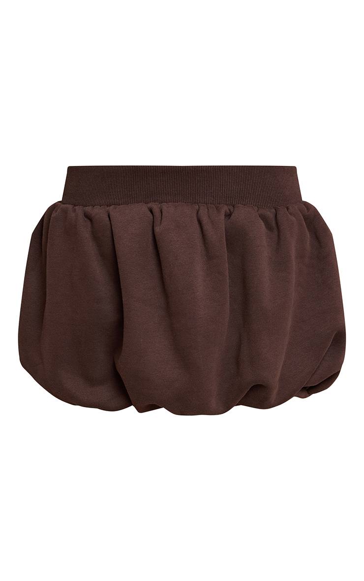 Chocolat Jupe-short Mini Bouffante En Molleton Doublé
