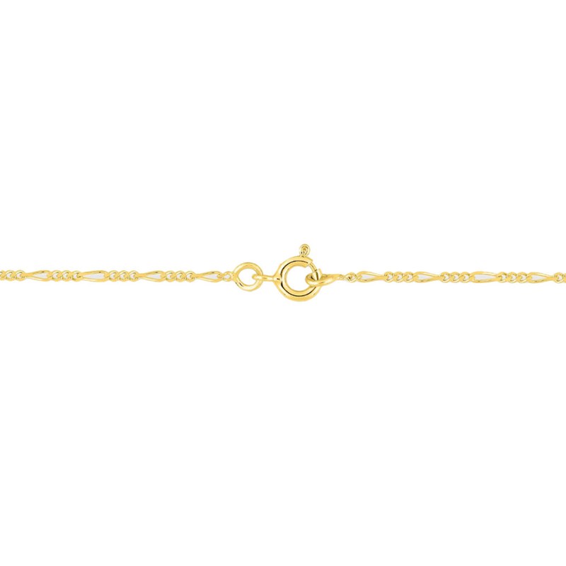 Bracelet Mixte 18 cm - Cheval Alterné - Or 18 Carats - Largeur 1.4 mm