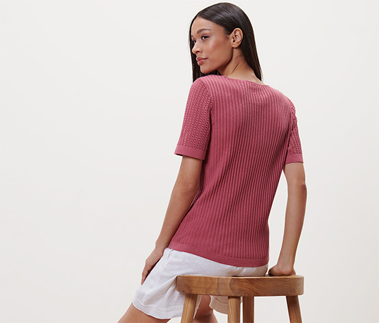 Strick-Shirt, beere