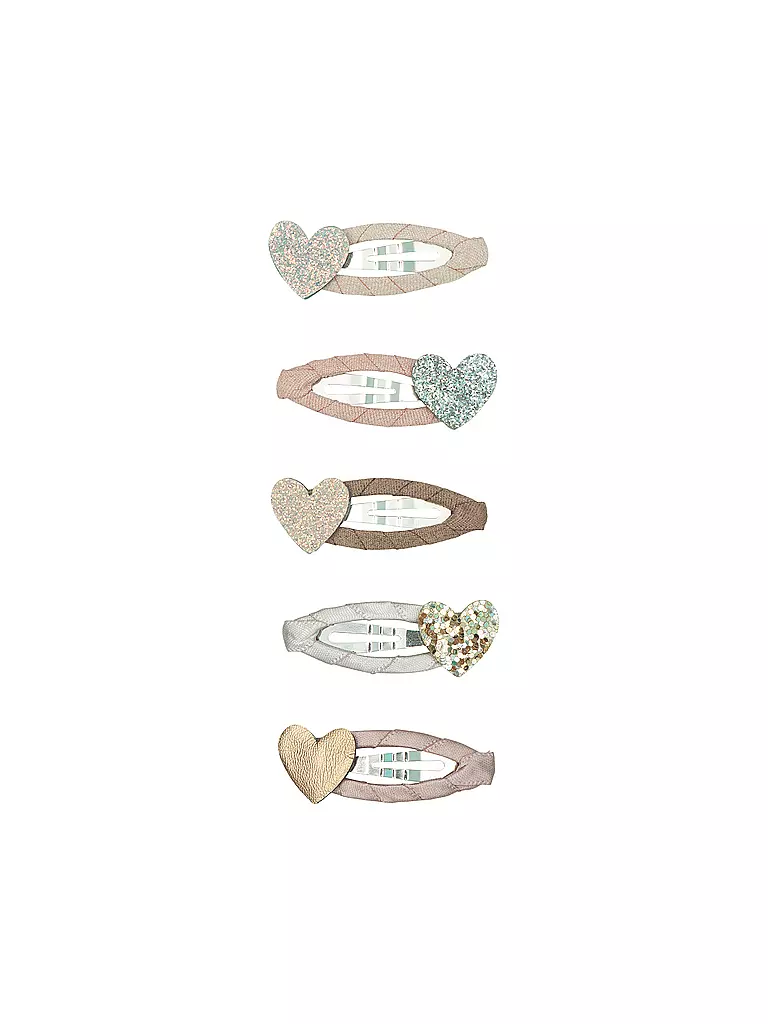 MIMI & LULA Haarspangen 5 Stück HEART MINI CLIC CLACS Swan bunt