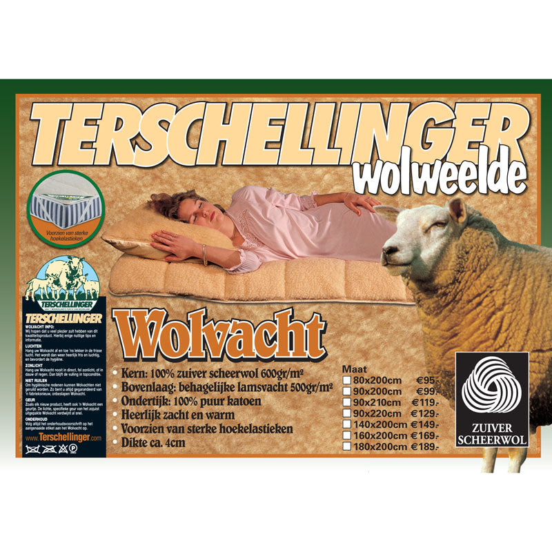 Terschellinger Wolweelde - Wollen Matrasoplegger - 160x200cm