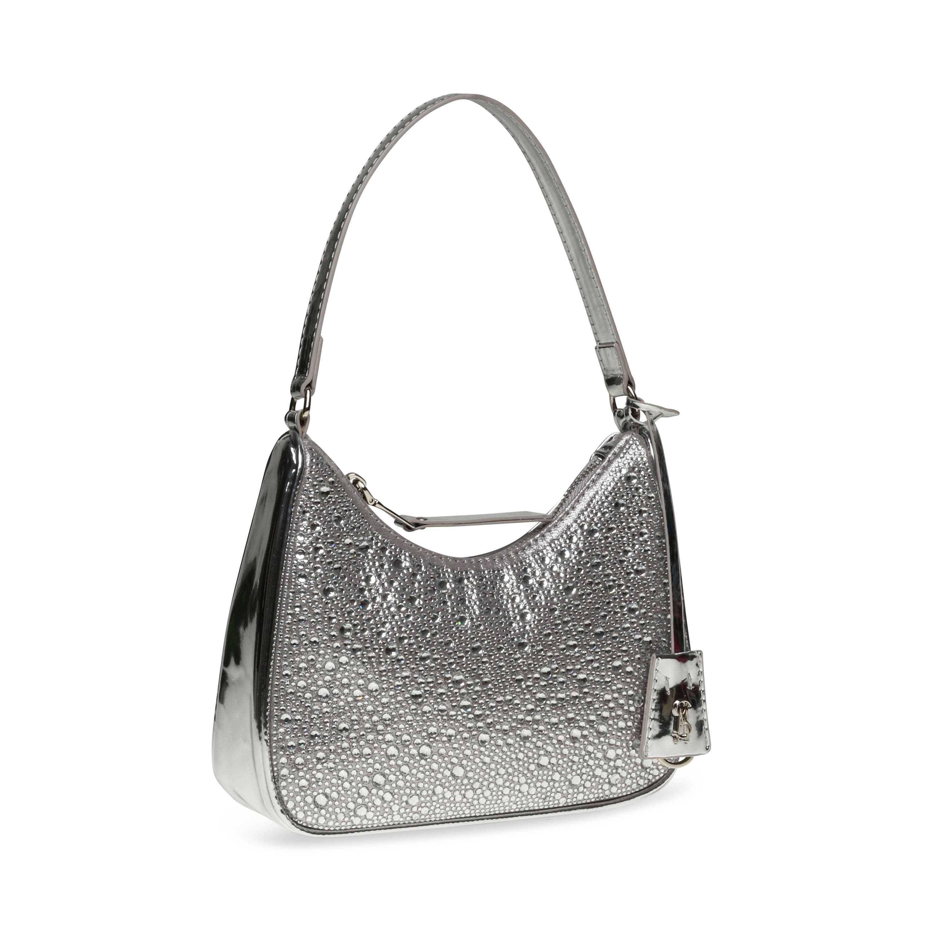 Steve Madden schoudertas met strass Bmartaj zilverkleurig