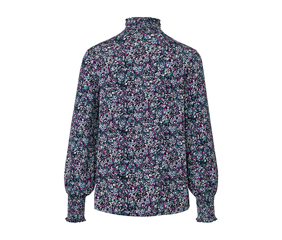 Blusenshirt mit Stehkragen, millefleurs
