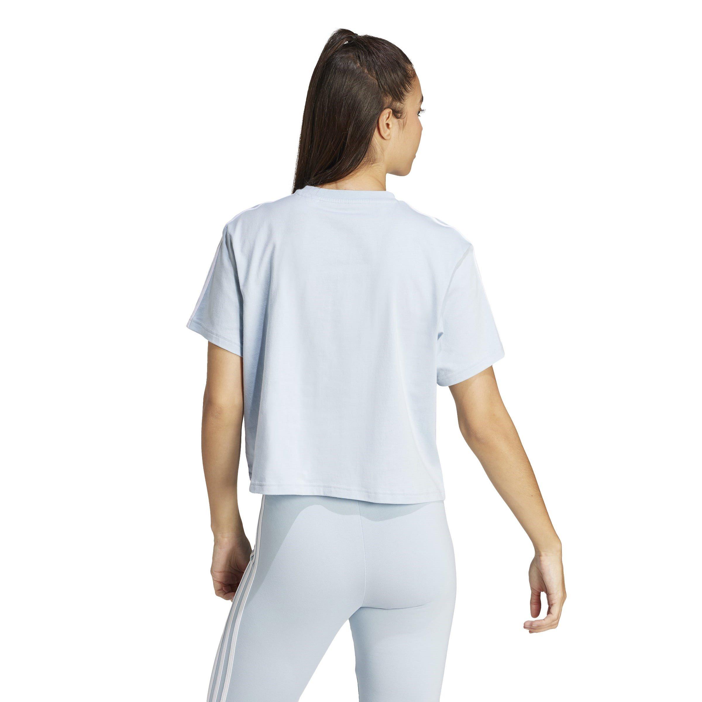 adidas 3S Crop T Shirt Womens