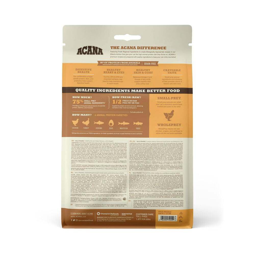 Acana Wild Prairie Cat - Kattenvoer - 0.34 Kilogram - kip
