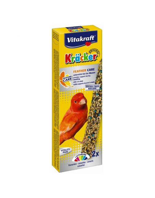 Vitakraft Kanarie Kracker Feather Care - Vogelsnack - 2 stuks