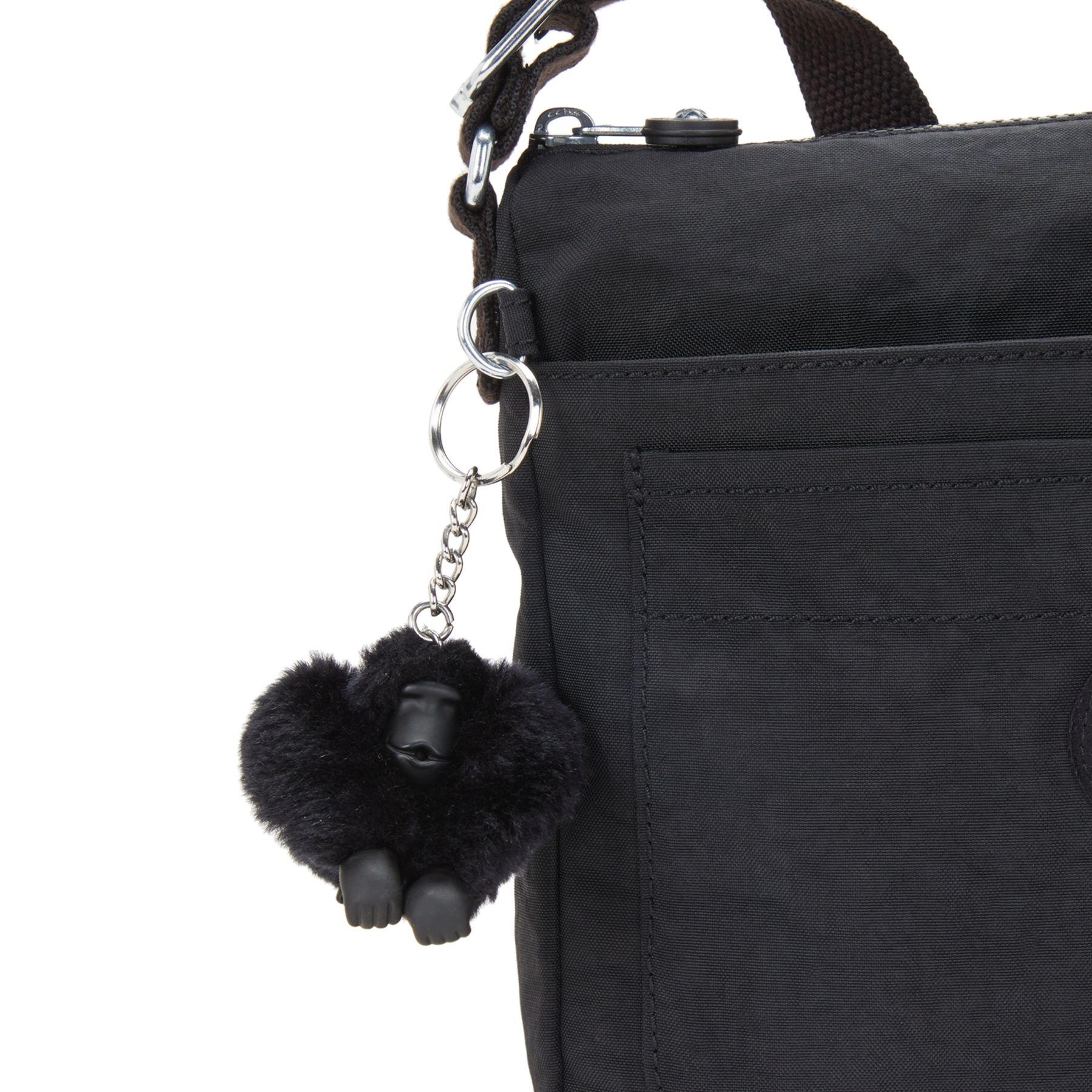 SEBASTIAN Sac à bandoulière moyen avec bretelle ajustable - Black Noir