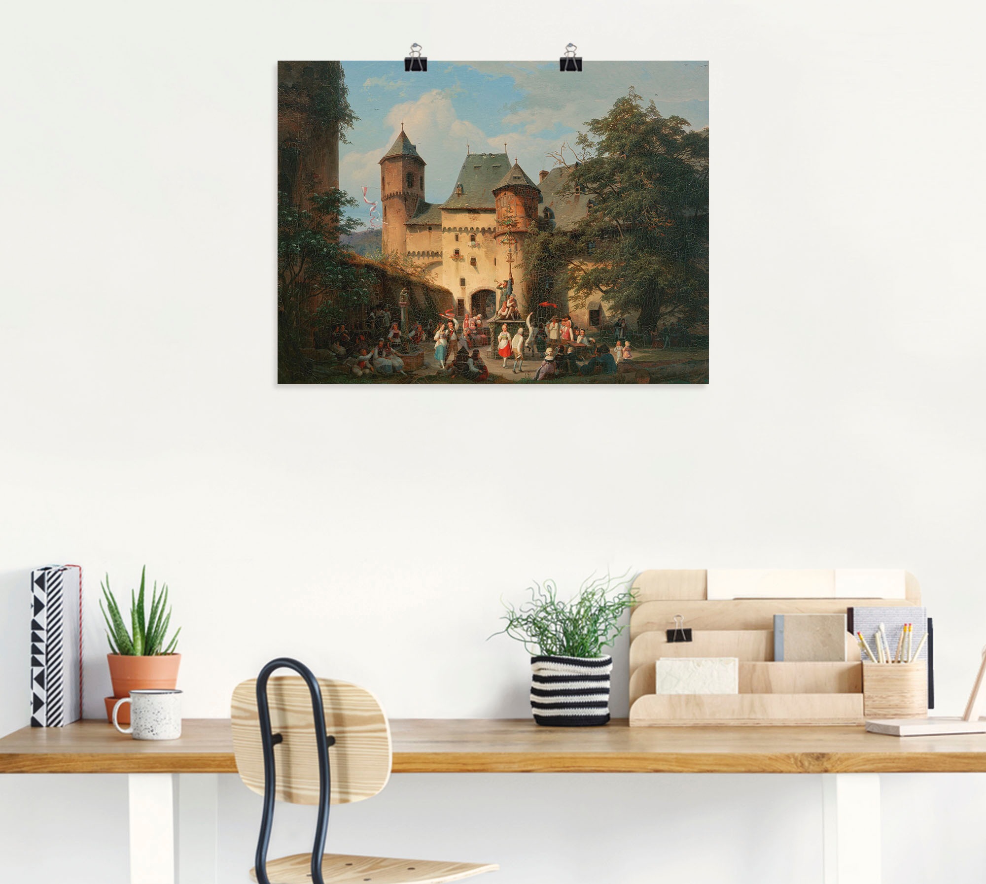 Artland Poster »Festszene im Vorhof einer Burg« historische Ereignisse 1 Stk. tlg. als Alubild, Leinwandbild, Wandaufkleber oder Poster in versch. Grössen