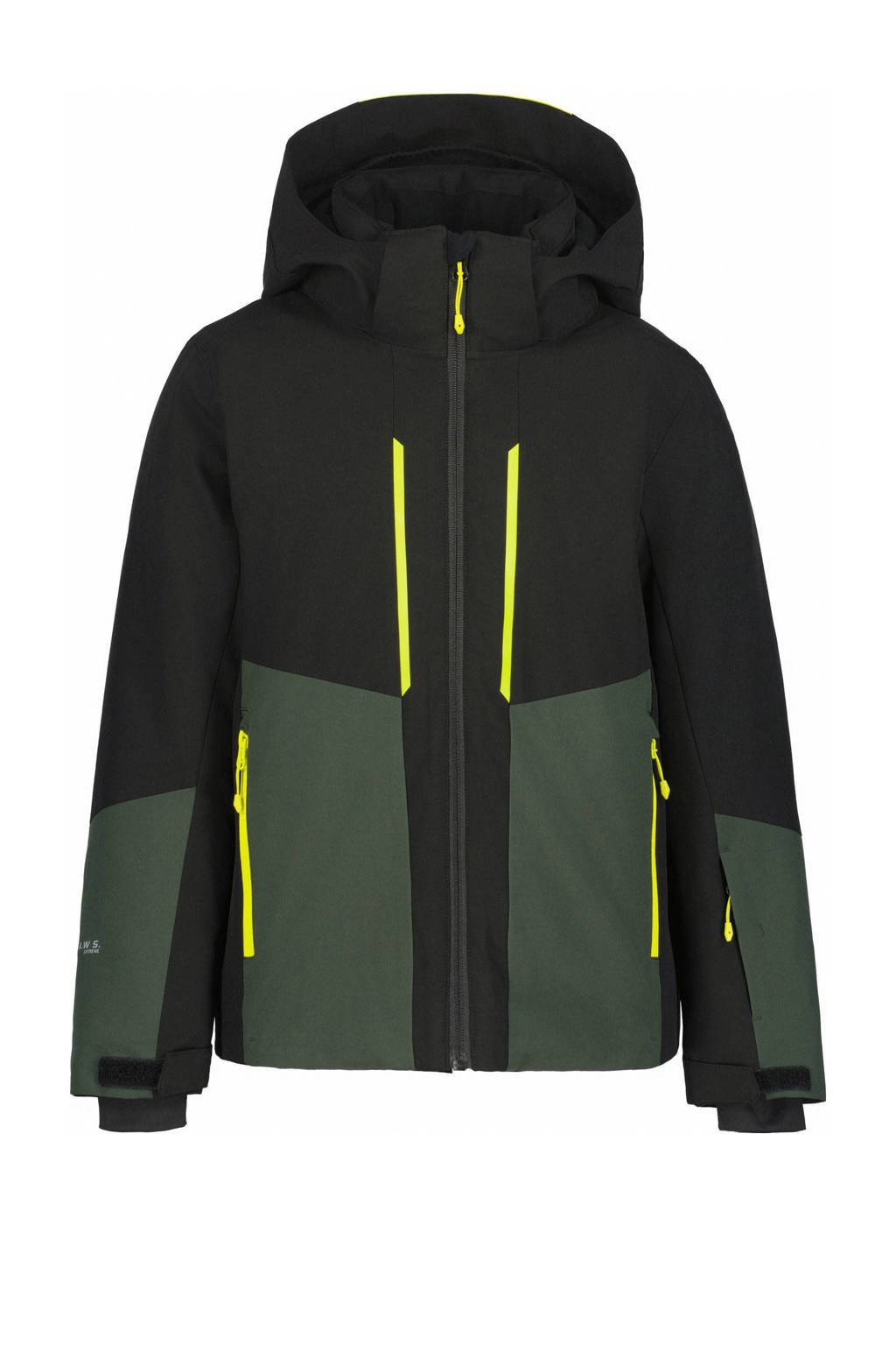 Icepeak ski-jack Ladd zwart/groen