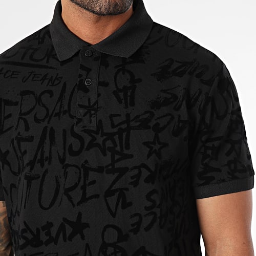 Polo Manches Courtes Contr Flock 75GAG6R1 Noir