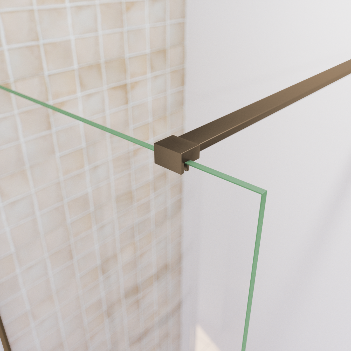 Saniclear Redro stabilisatiestang 100cm incl. muur- en wandbevestiging verouderd messing
