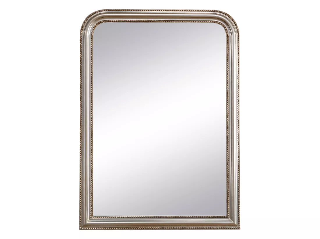 Miroir style vintage en bois de paulownia - L. 80 x H. 110 cm - Champagne - HELOISE