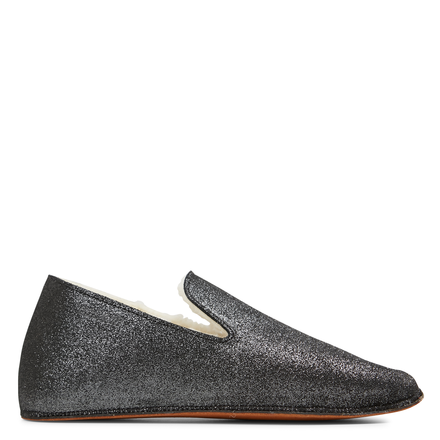 COCO - Chaussons fourrés en cuir velours| Noir