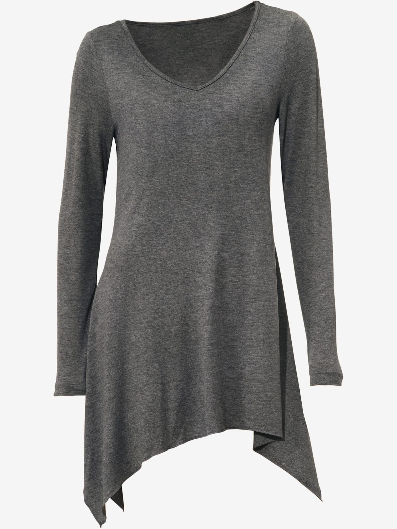 T-shirt long pointes tendance à la finition