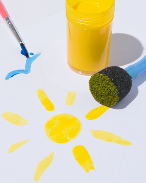 6 pots de gouache basique