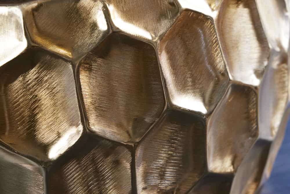 Design Beistelltisch ORGANIC ORIENT 55cm gold Metall Hammerschlag Nachttisch handmade rund