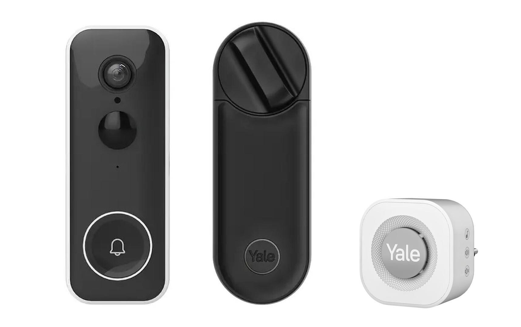 Linus L2 Smart Lock VDC-Kit, Schwarz<br>Intelligentes Türschloss mit Smart Video Doorbell und Smart Doorbell Chime inklusive