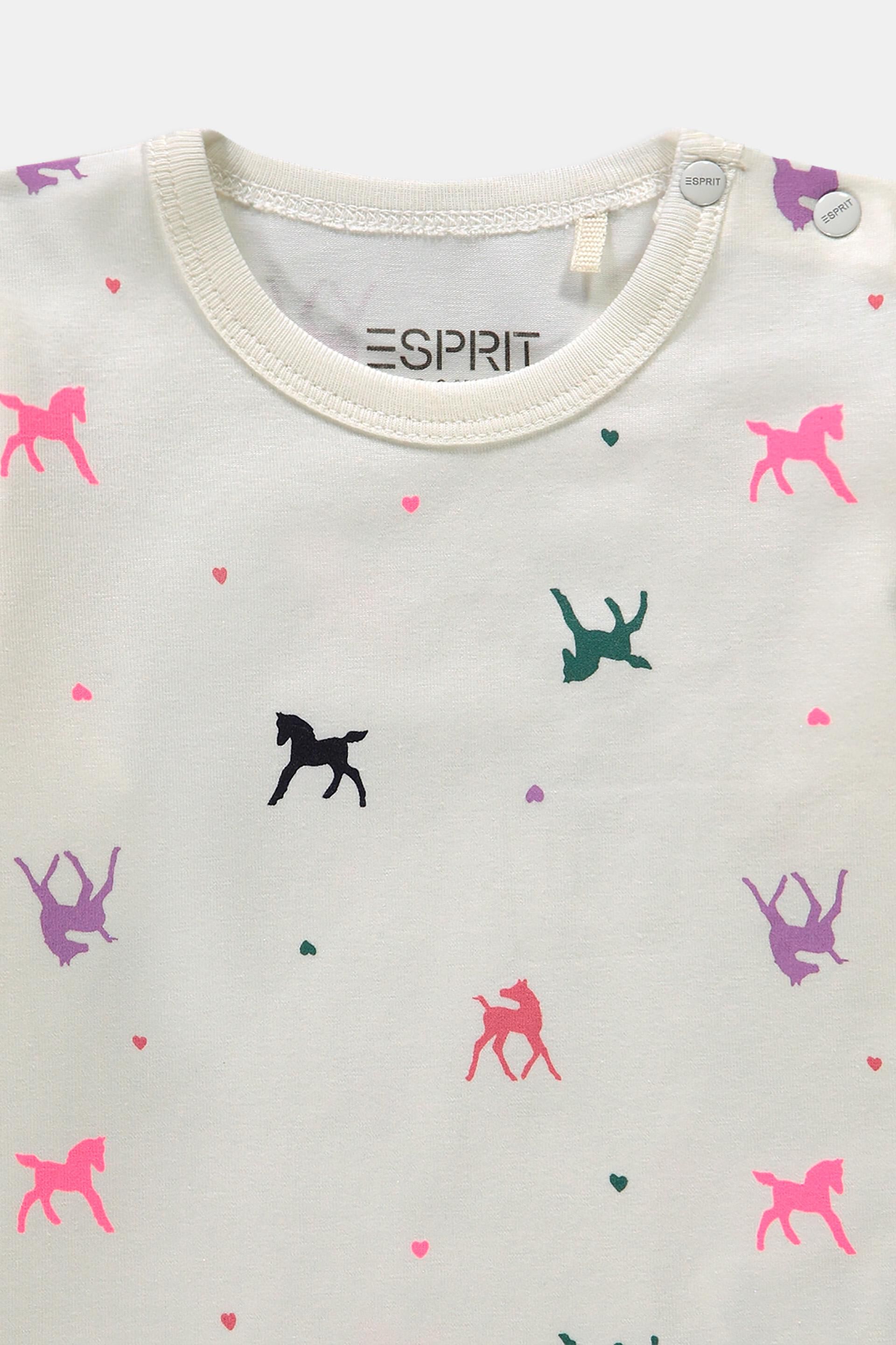 T-shirt à manches longues et imprimé cheval