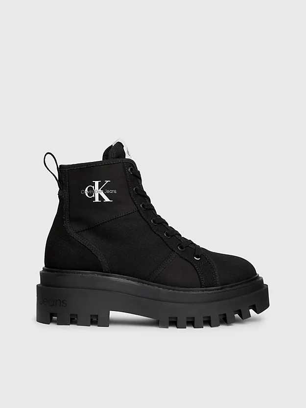 Botas de plataforma de lona
