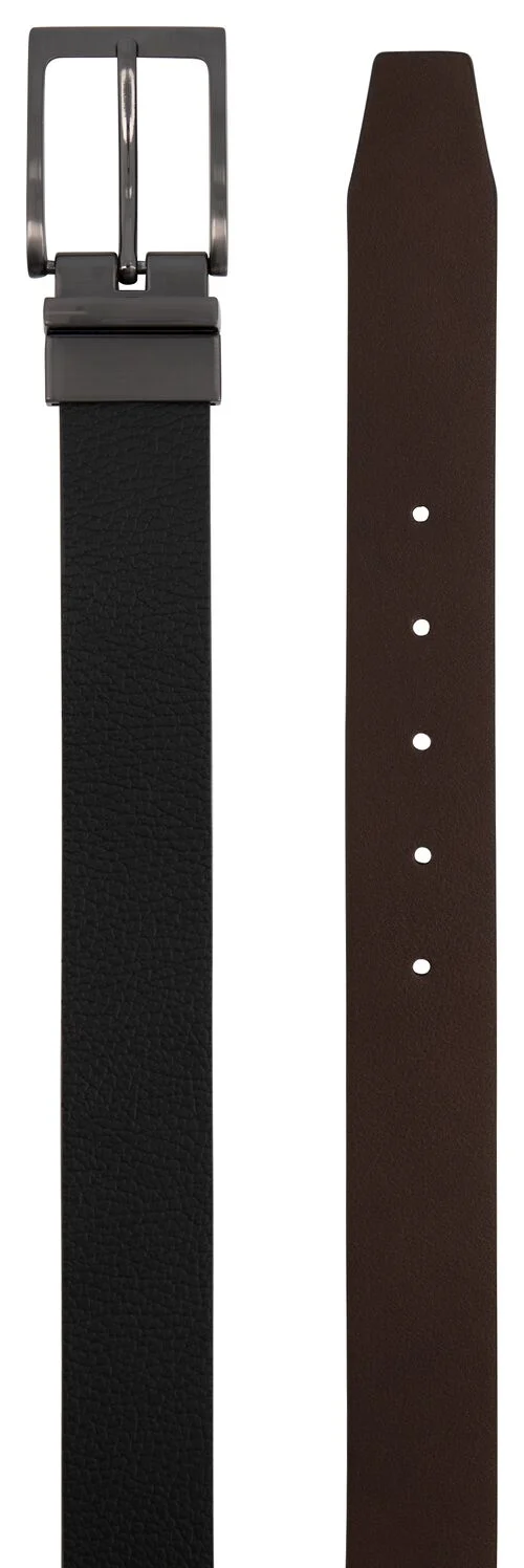 ceinture homme réversible 3,5 cm noir