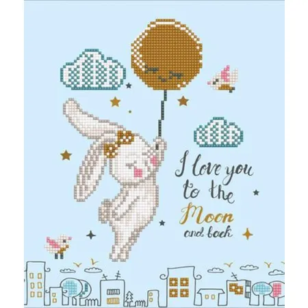 Pracht Diamond Dotz Love You to the Moon and back, ca. 27 x 32 cm groß