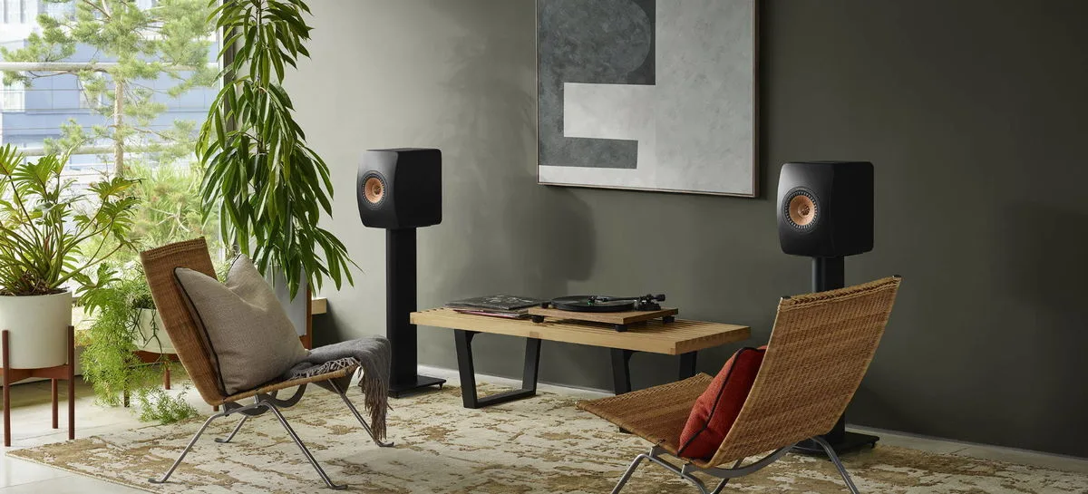 KEF Stand S2 Noir (la paire) Pieds pour enceintes