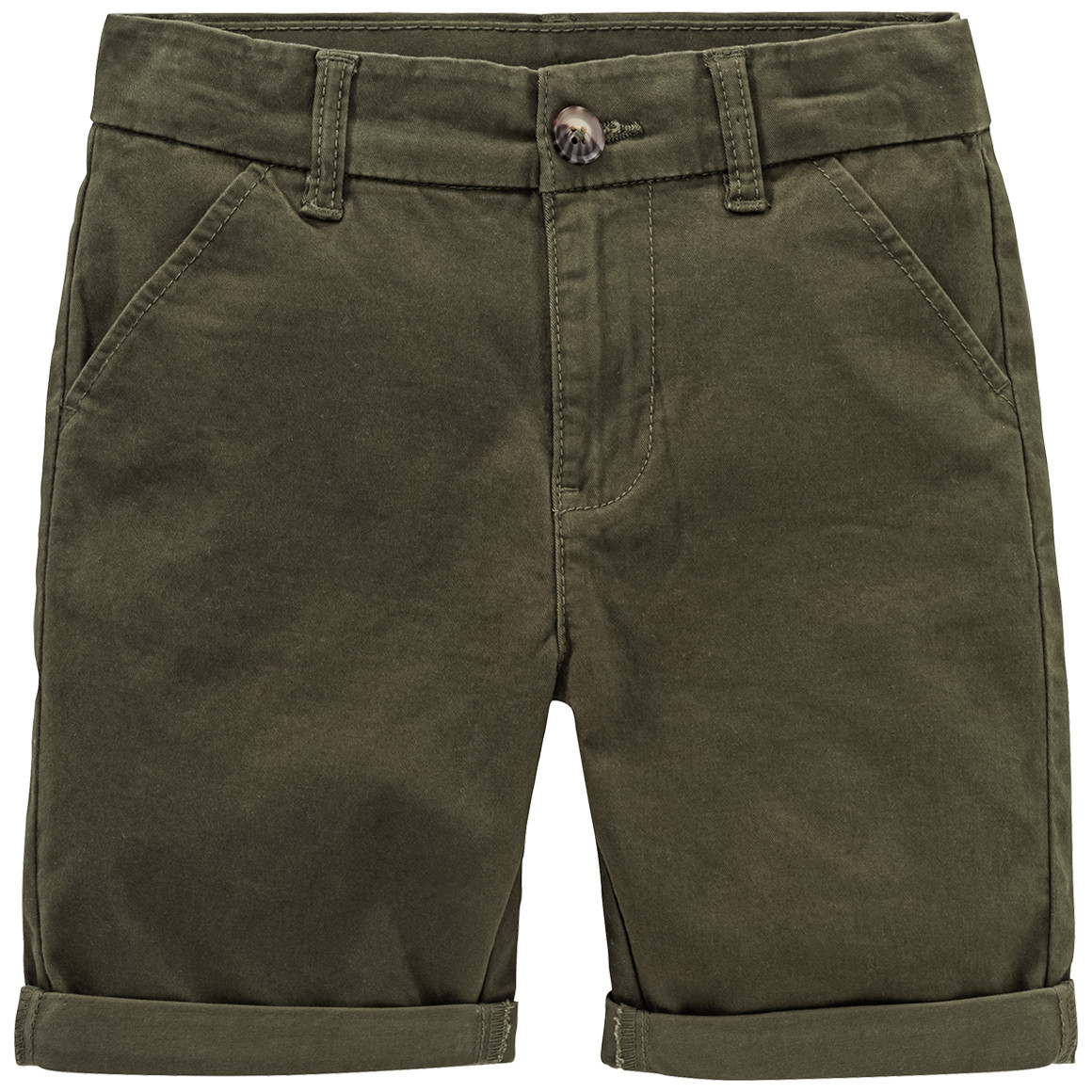 Jonas Nielsen Jungen Bermuda-Shorts in Unifarben oliv