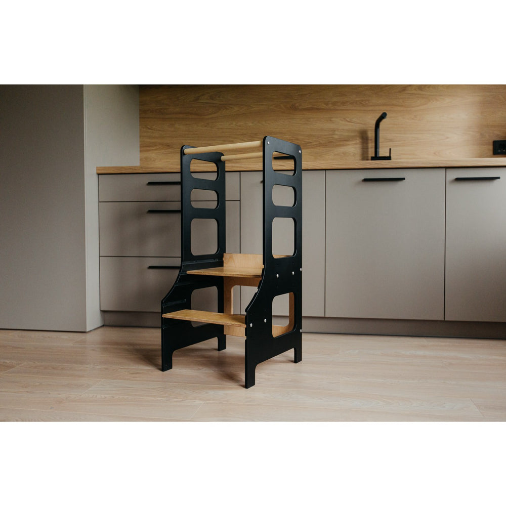 Køb Duck Woodworks Læringstårn Justerbart Black