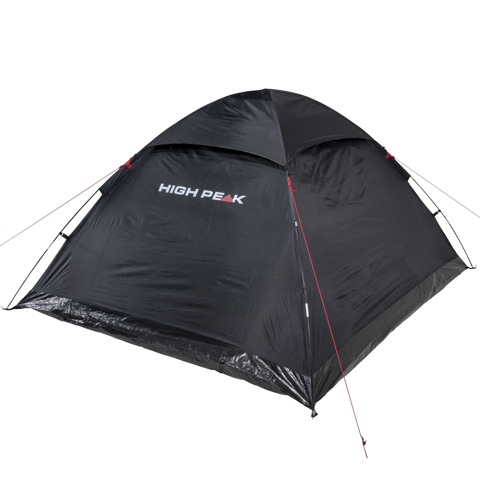 HIGH PEAK Kuppelzelt Monodome XL 4 Personen Camping Bike Zelt Familienzelt Groß Farbe: schwarz