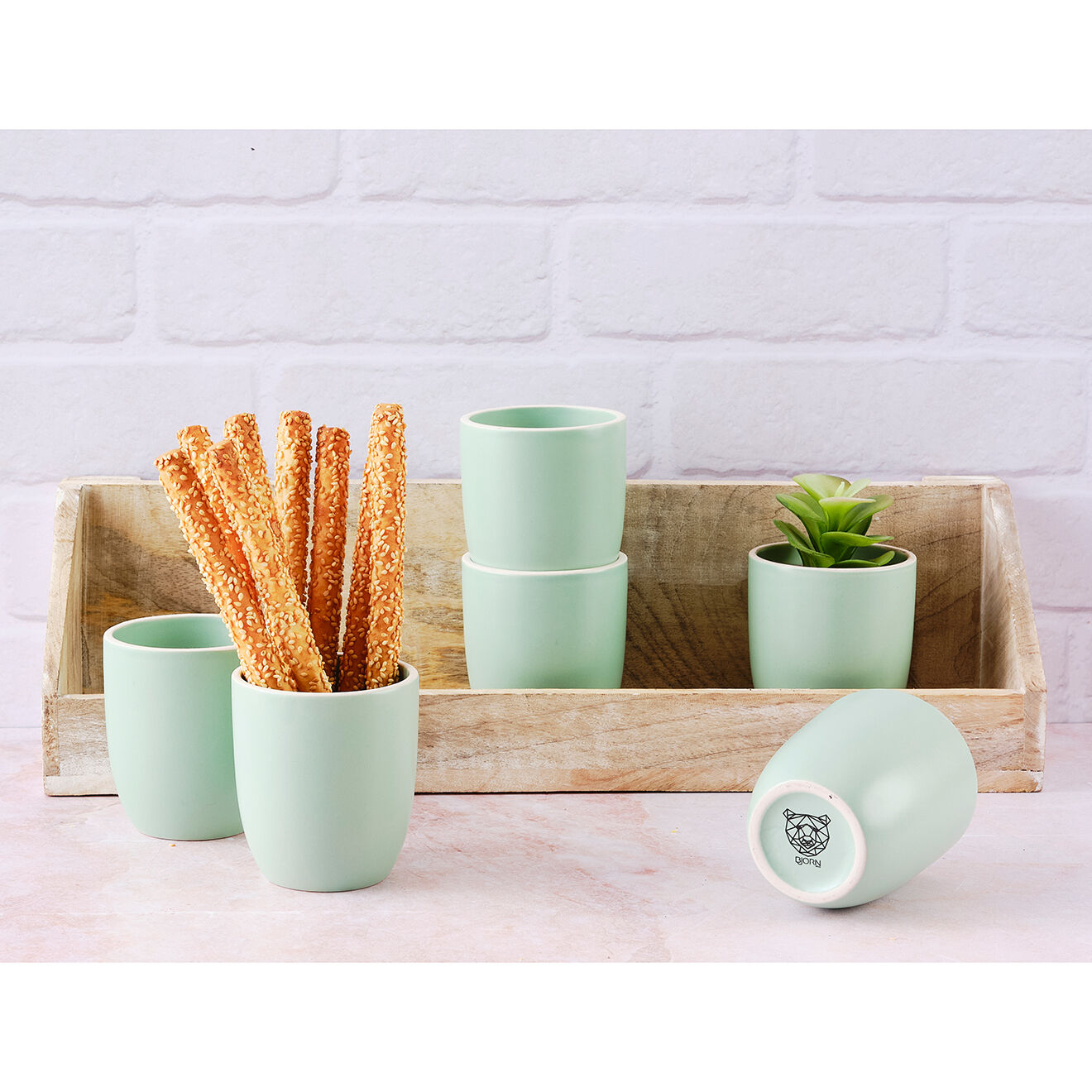 Bjorn 6 Mugs Origin Jade - 20 cl