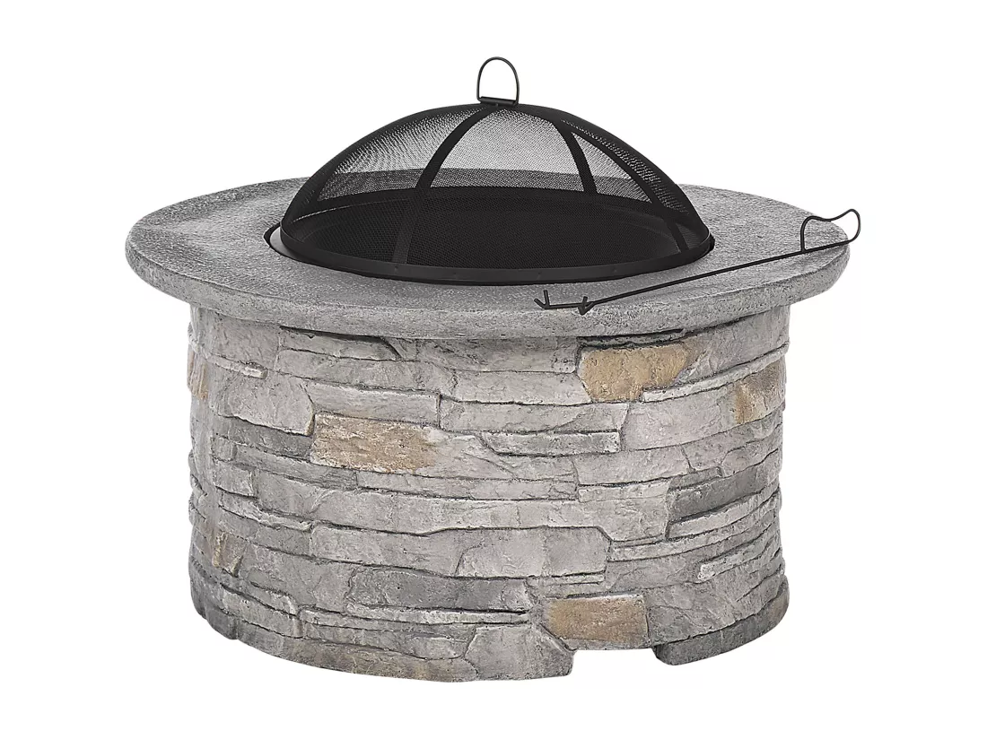 Foyer avec grille TAMBORA Béton Gris