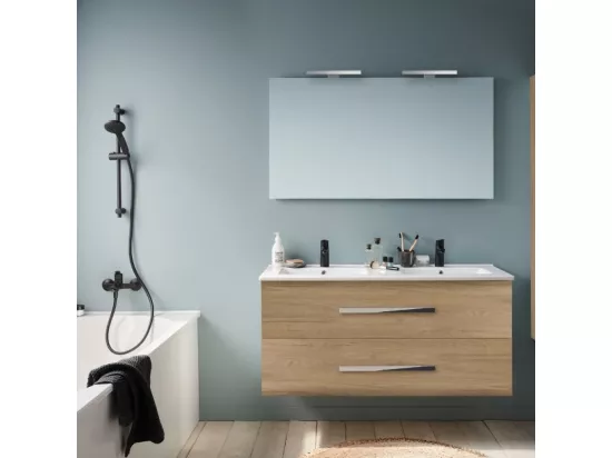 Meuble double vasque 120 cm JACOB DELAFON Ola UP Chene Colorado