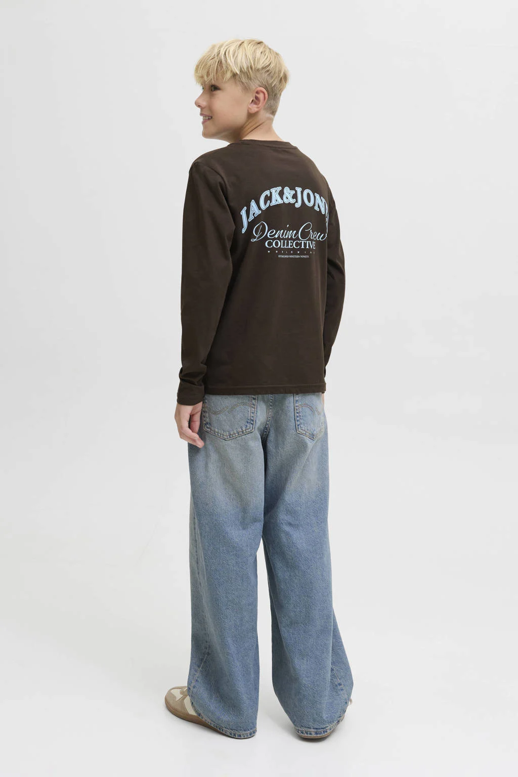 JACK & JONES JUNIOR longsleeve donkerbruin