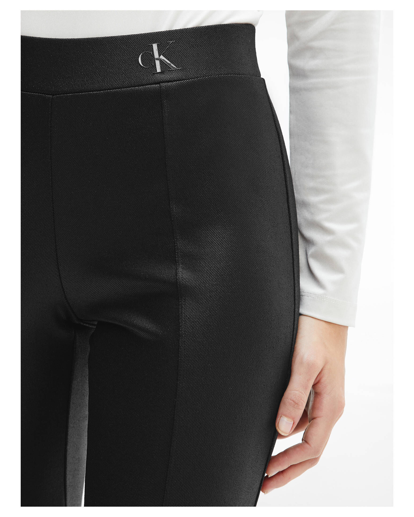 CALVIN KLEIN JEANS| Damen Hose COATED MILANO SPLIT