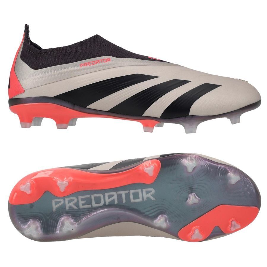 adidas Predator Elite Laceless FG Vivid Horizon - Argenté/Aurora Black/Gris Enfant