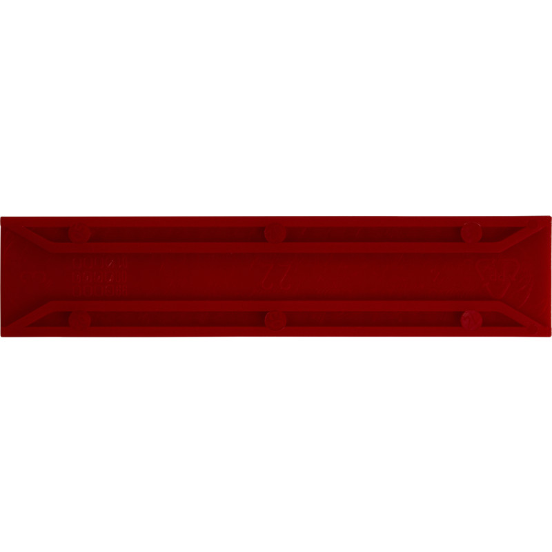 Kunststof tunnelblokje 22x3mm Rood