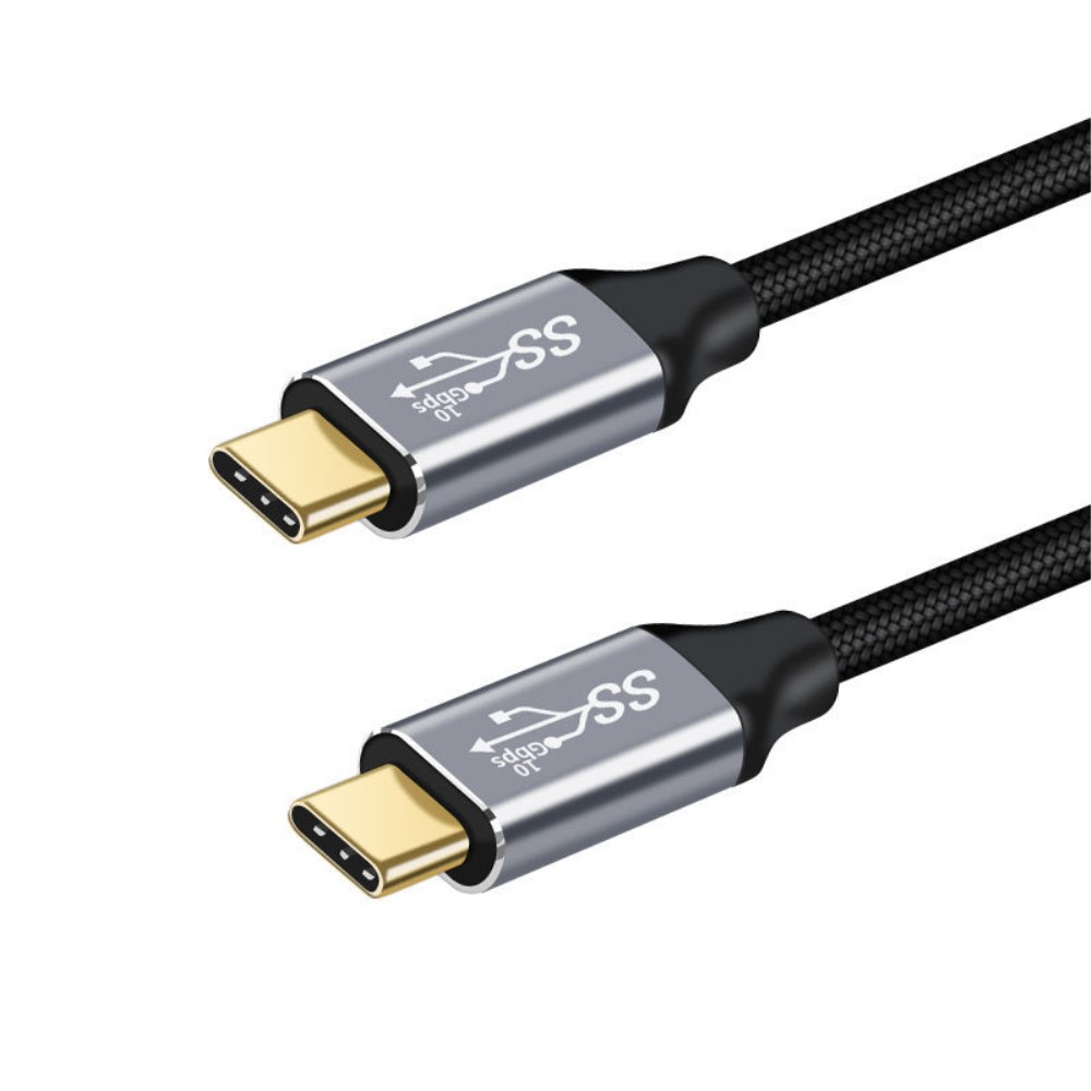 (3m) 100W USB C Power Delivery Schnell Ladekabel Nylon Datenkabel 4K@60Hz - Schwarz