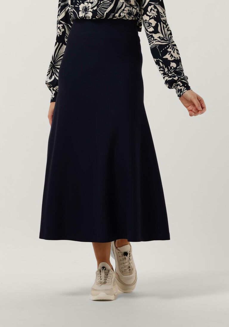 VANILIA donkerblauwe vanilia  double punto midi skirt
