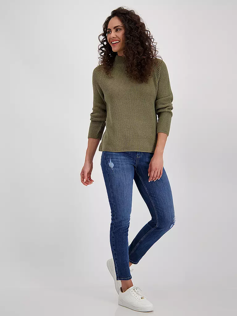 MONARI Rollkragenpullover  olive