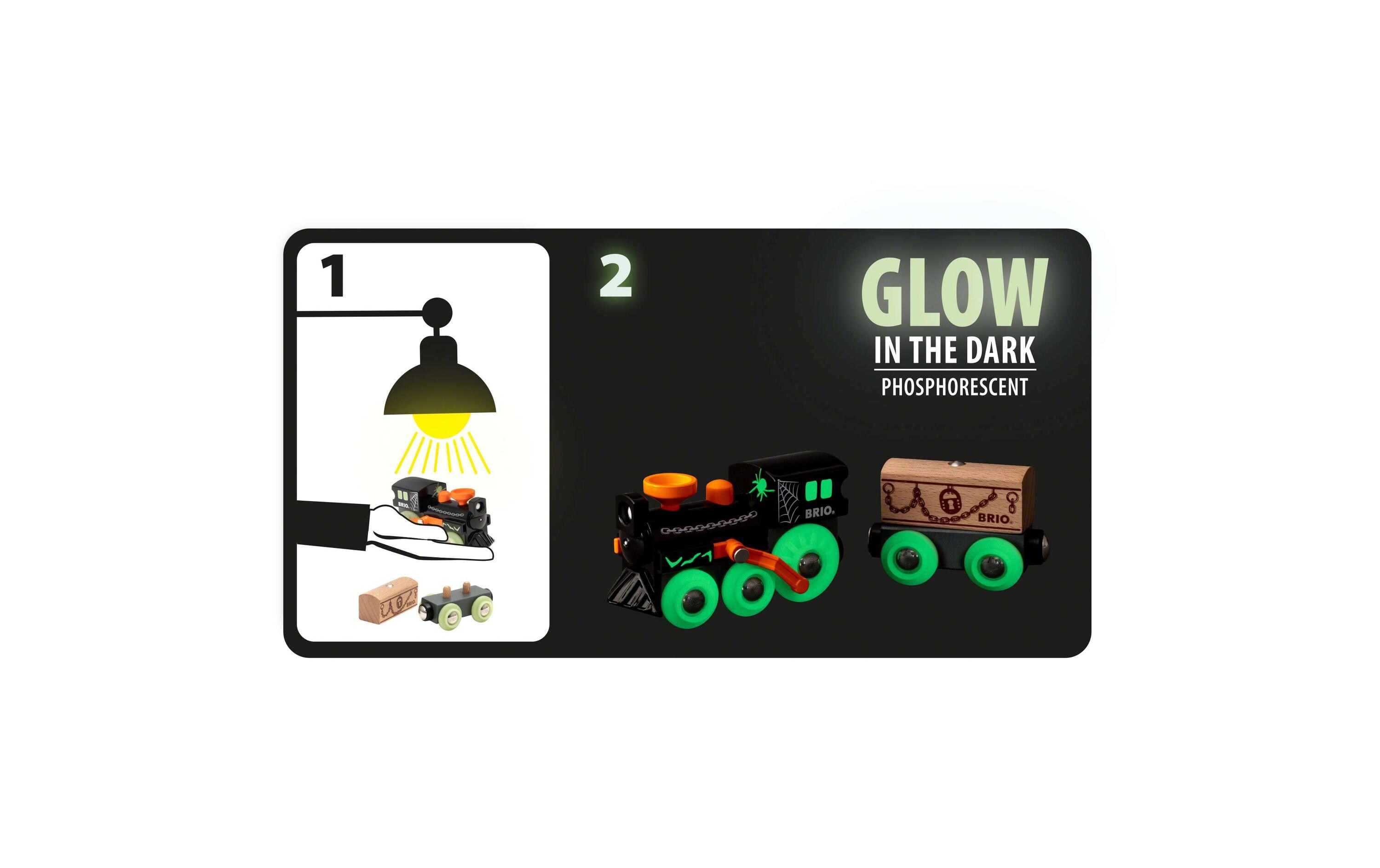 Eisenbahn Geisterzug Glow in the DarkNachtleuchtender Spielzug