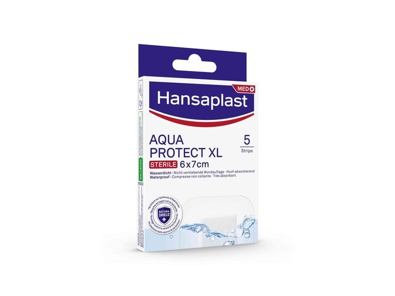 Hansaplast Wundpflaster Aqua Protect XL 5 Stück Sterile Wundpflaster