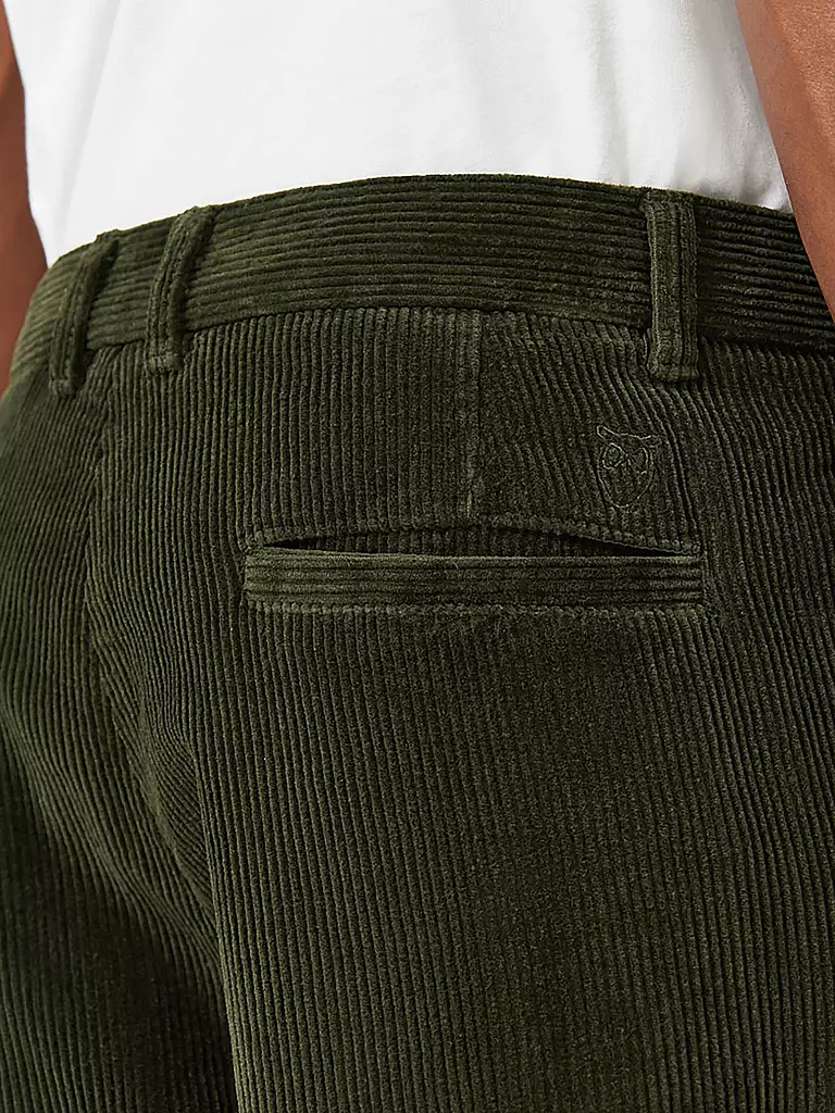 KNOWLEDGE COTTON APPAREL Cordhose Straight Fit CHUCK grün