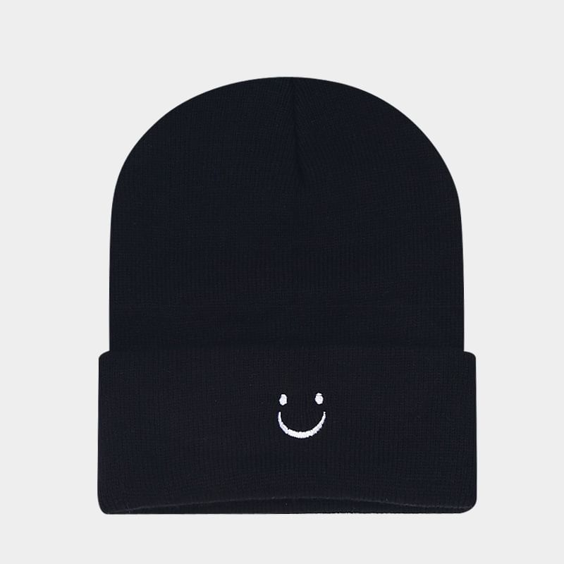 KOKOBOLA - Smiley geborduurde gebreide muts